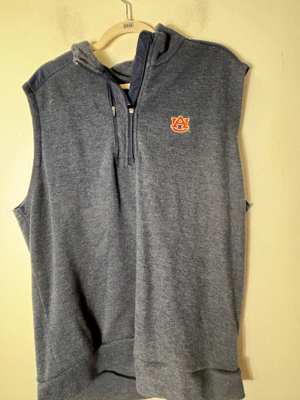 Mens Auburn Navy Sweater Vest Sz Xl